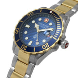 Swiss Military Hanowa Offshore Diver II Blue Dial Two-Tone Stainless Steel Strap Men Watch SMWGH2200360