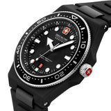 Swiss Military Hanowa Ocean Pioneer #Tide Black Dial & Rubber Strap Men Watch SMWGN0001180