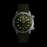 Swiss Military Hanowa Breakwater Green Silicone Strap Men's Watch SMWGN0006402