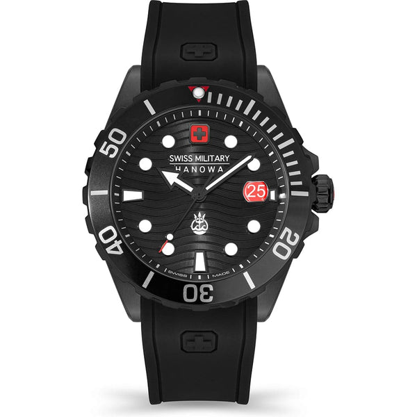 Swiss Military Hanowa Offshore Diver II Black Rubber Strap Men Watch SMWGN2200330