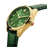 Swiss Military Hanowa Green Dial & Leather Strap Women Watch SMWLB2200211