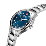 Swiss Military Hanowa Manta Blue Dial Stainless Steel Strap Women's Watch SMWLH0005302