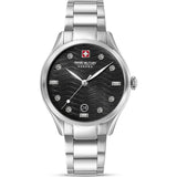 Swiss Military Hanowa Manta Black Dial Stainless Steel Strap Women's Watch SMWLH0005303