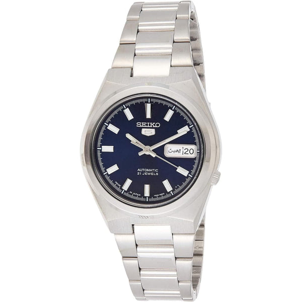 Seiko 5 Blue Dial Silver Stainless Steel Strap Unisex Watch SNKC51J1P