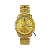 Seiko 5 Gold Dial & Stainless Steel Strap Men Watch SNKK76K1P