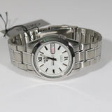 Seiko 5 White Dial Silver Stainless Steel Strap Men Watch SNKL51K1P