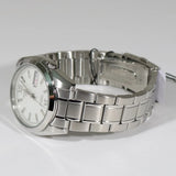 Seiko 5 White Dial Silver Stainless Steel Strap Men Watch SNKL51K1P