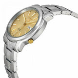Seiko 5 Gold Dial Silver Stainless Steel Strap Men Watch SNKL81K1P