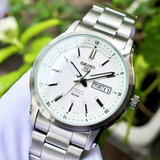 Seiko 5 Silver Stainless Steel Strap Men Watch SNKP09K1P