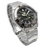 Seiko 5 Black Dial Silver Stainless Steel Strap Men Watch SNZB23J1P