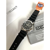 Seiko 5 Black Dial & Rubber Strap Men Watch SNZB33J2P
