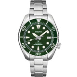 Seiko Prospex Green Dial Silver Stainless Steel Strap Men Watch SPB103J1P
