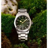 Seiko Prospex Land Green Dial Silver Stainless Steel Strap Men Watch SPB155J1
