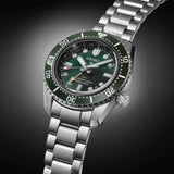 Seiko Prospex GMT Green Dial Silver Stainless Steel Strap Men Watch SPB381J1