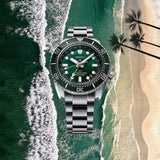 Seiko Prospex GMT Green Dial Silver Stainless Steel Strap Men Watch SPB381J1