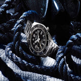 Seiko Prospex GMT Black Dial Silver Stainless Steel Strap Men Watch SPB383J1P