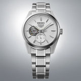 Seiko Presage Automatic White Dial Silver Stainless Steel Strap Men Watch SPB415J1