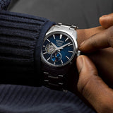 Seiko Presage Blue Dial Silver Stainless Steel Strap Men Watch SPB417J1