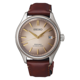Seiko Presage Brown Leather Strap Men's Watch - Date Display | SPB529J1