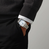 Seiko Presage Silver Stainless Steel Strap Men's Watch - Dual Time | SPB537J1