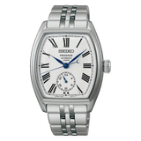 Seiko Presage Silver Stainless Steel Strap Men's Watch - Dual Time | SPB537J1
