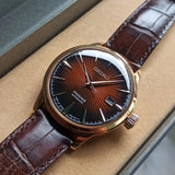 Seiko Presage Brown Dial Leather Strap Men Watch SRPB46J1P