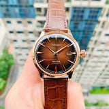 Seiko Presage Brown Dial Leather Strap Men Watch SRPB46J1P