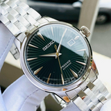 Seiko Presage Green Dial Silver Stainless Steel Strap Men Watch SRPE15J1P