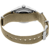 Seiko 5 Brown Nylon Strap Men's Watch - Day-Date Display | SRPG35K1