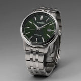Seiko Green Dial Silver Stainless Steel Strap Men Watch SRPH89K1P