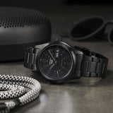 Seiko 5 Black Dial Stainless Steel Strap Men Watch SRPJ09K1P