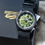 Seiko 5 Green Dial with Black Nylon Strap Men Watch SRPJ37K1P