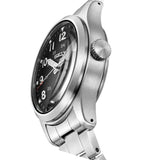 Seiko 5 Black Dial Silver Stainless Steel Strap Men Watch SRPJ81K1P