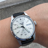 Seiko 5 Sports Automatic Black Leather Strap Men Watch SRPJ87K1