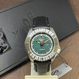 Seiko 5 Green Dial Black Leather Strap Men Watch SRPJ91K1P
