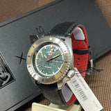 Seiko 5 Green Dial Black Leather Strap Men Watch SRPJ91K1P