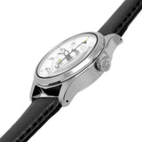 Seiko 5 White Dial Black Leather Strap Men Watch SRPK27K1P