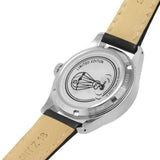 Seiko 5 White Dial Black Leather Strap Men Watch SRPK27K1P