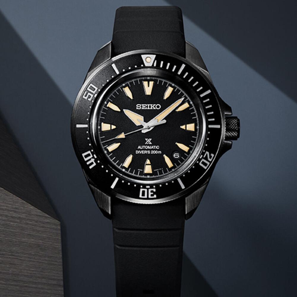 Seiko Prospex Samurai Automatic Black Dial & Rubber Strap Men's Watch ...