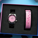 Pink Panther Stainless Steel Strap Women's Watch - Day-Date Display | SRPM07K1