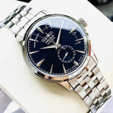 Seiko Presage Blue Dial Silver Stainless Steel Strap Men Watch SSA347J1P