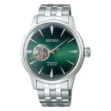Seiko Presage Green Dial Silver Stainless Steel Strap Men Watch SSA441J1P