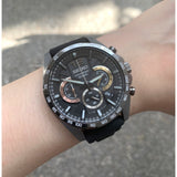 Seiko Chronograph Black Dial & Silicone Strap Men Watch SSB349P1P