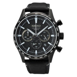 Seiko Chronograph Black Dial Nylon Strap Men Watch SSB417P1P