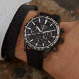 Seiko Chronograph Black Dial Nylon Strap Men Watch SSB417P1P