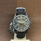 Seiko Chronograph Black Dial And Leather Strap Men Watch SSB421P1P