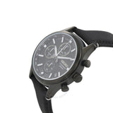 Seiko Chronograph Black Dial And Leather Strap Men Watch SSB421P1P
