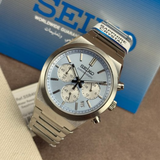 Seiko Sports Silver Stainless Steel Strap Men's Watch - Chronograph | SSB459P1