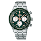 Seiko Chronograph Green Dial Stainless Steel Strap Men Watch SSB481P1