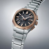 Seiko Astron Black Dial Silver Stainless Steel Strap Men Watch SSJ014J1